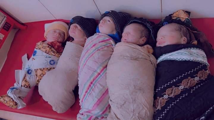 یک مادر ۳۹ ساله در استان ننگرهار پنج‌گانگی به دنیا آورد