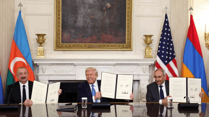 توافق صلح آذربایجان و ارمنستان با نقش‌آفرینی ترامپ امضا شد