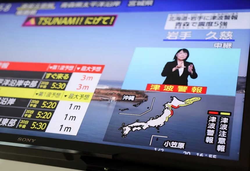 زلزله سواحل جاپان